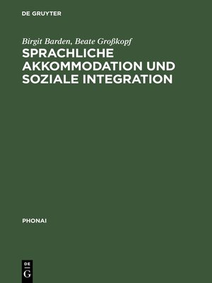 cover image of Sprachliche Akkommodation und soziale Integration